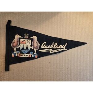 New Zealand "Advance" Pennant World War 2 Era Pacific Islands 15"x9.5"